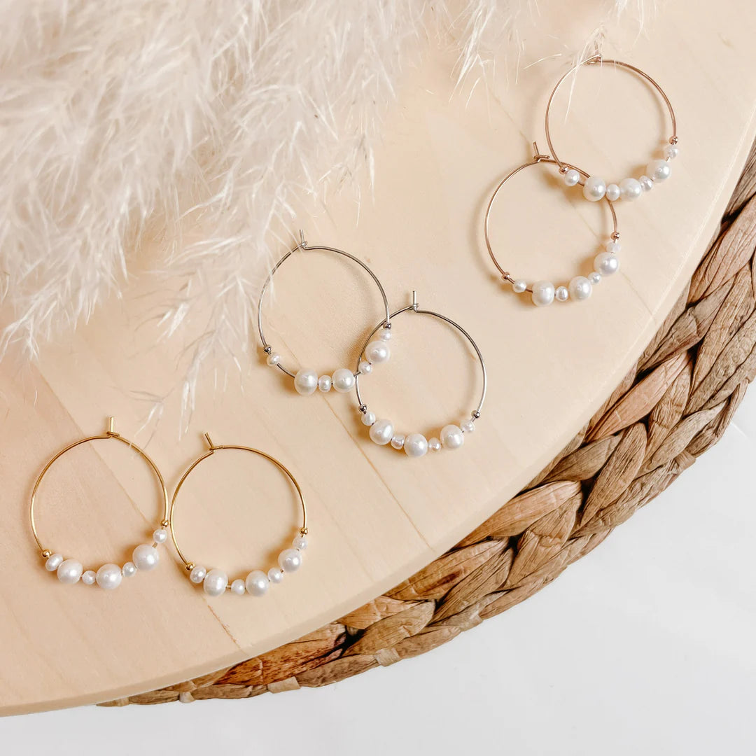ST - Scarlett Pearl Hoops