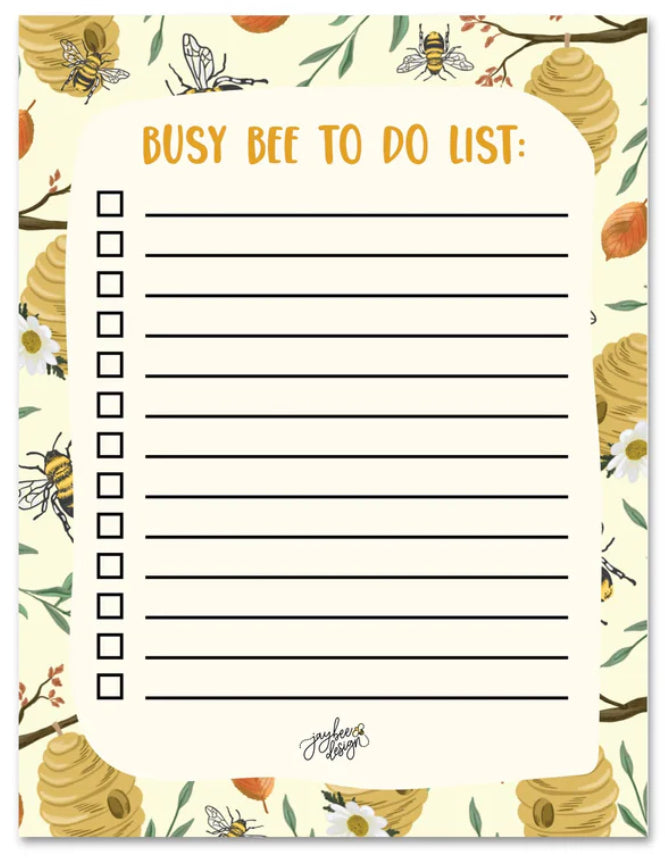 JD-N00048- Busy Bee To Do List Notepad