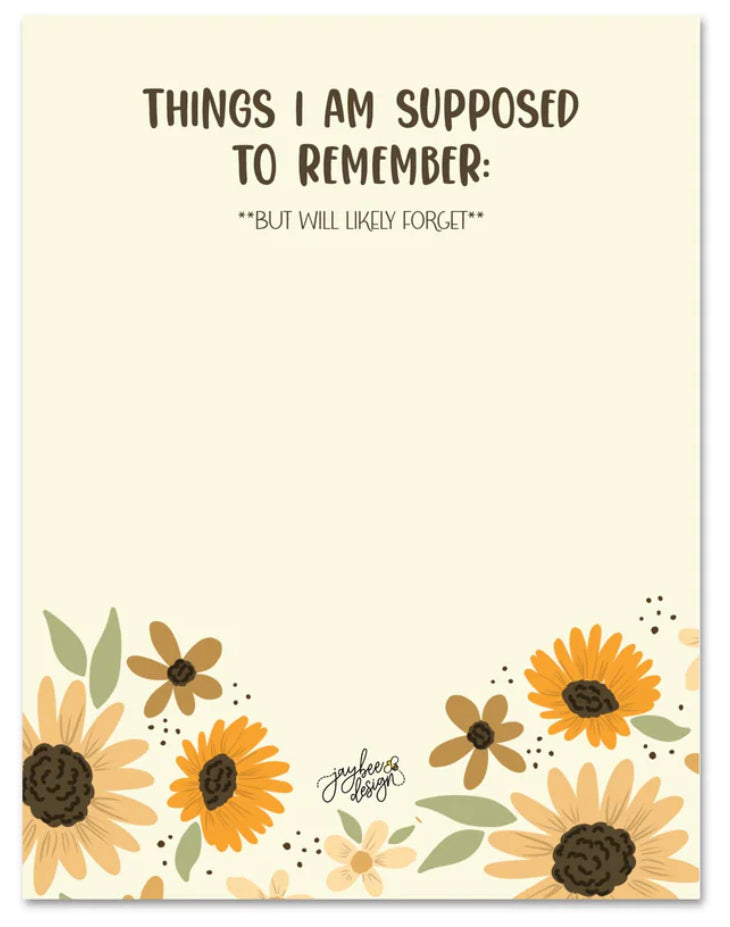 JD-N00068- Things I am Supposed to Remember Notepad