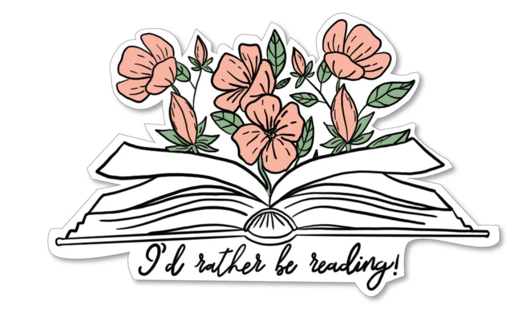 JD-S0040- I’d Rather Be Reading Sticker
