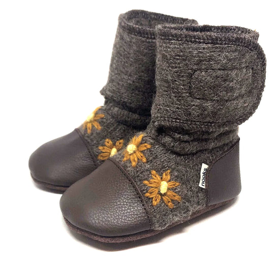 NKD - Nooks Booties - Sunflower Embroidered