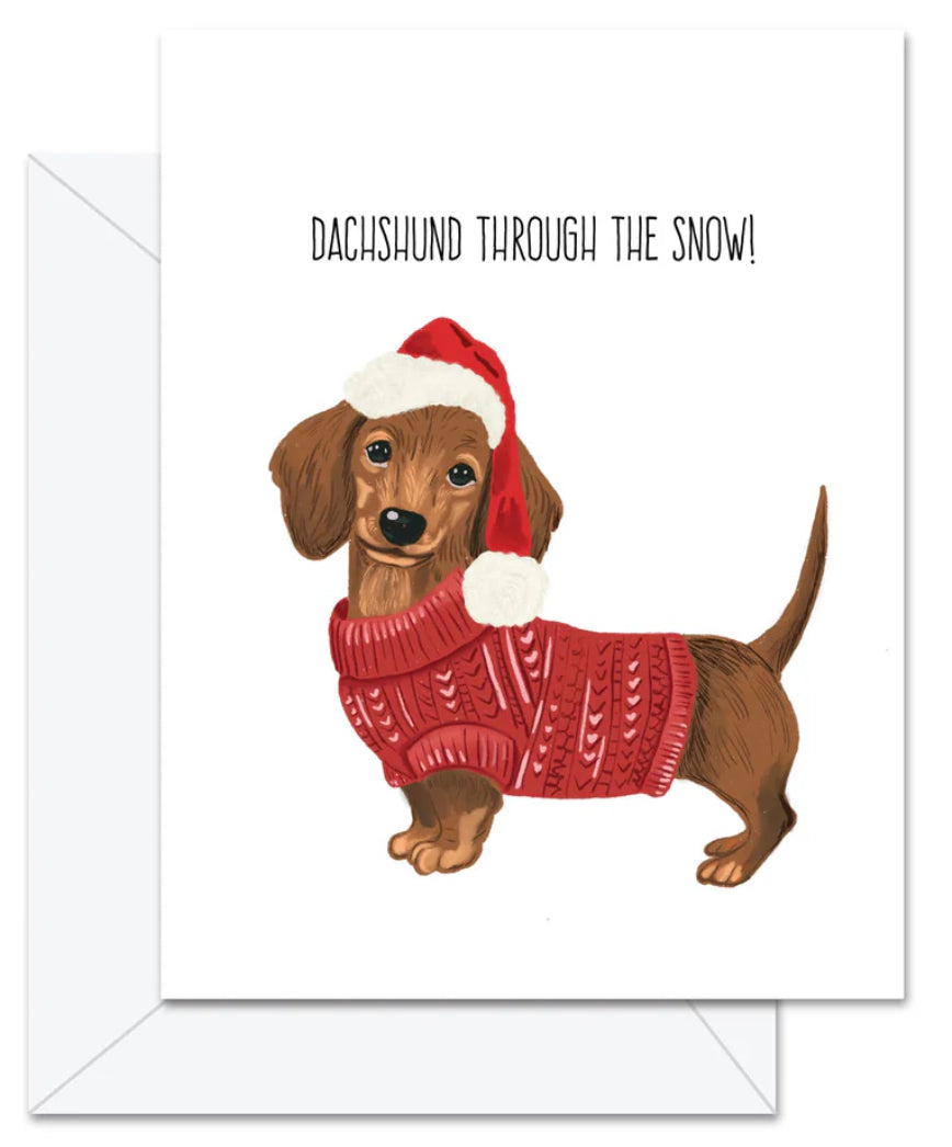 JD -0866 Dachshund Through The Snow Card