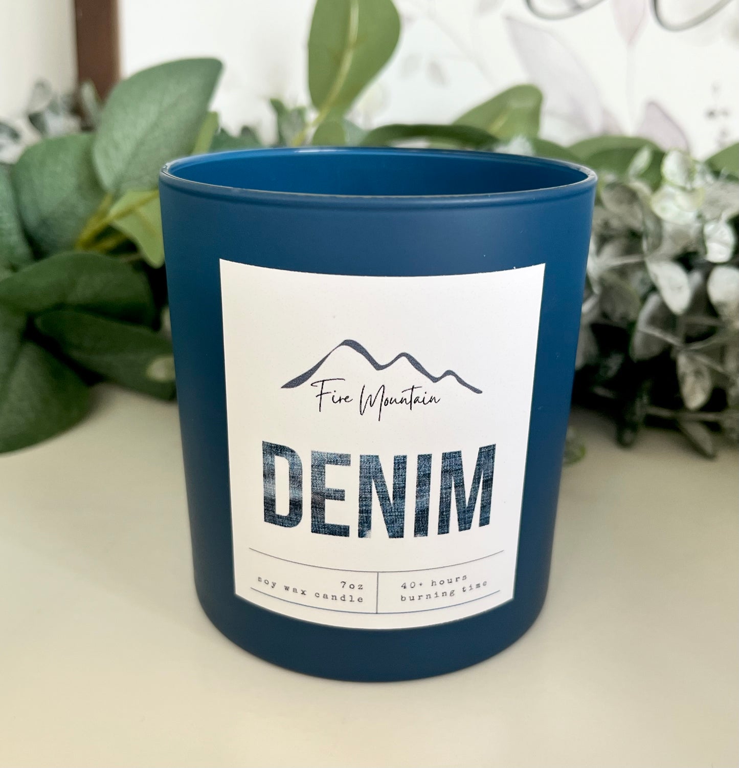 FM - Soy Wood Wick Candle - Denim