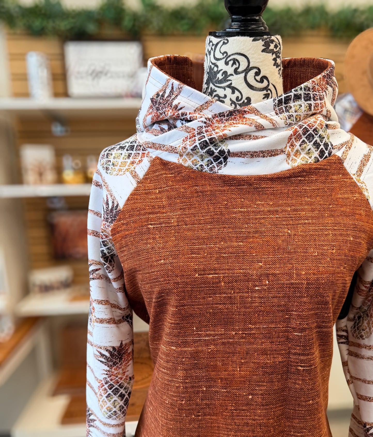 OAC Women’s Copper Glitter Pineapple Hoodie