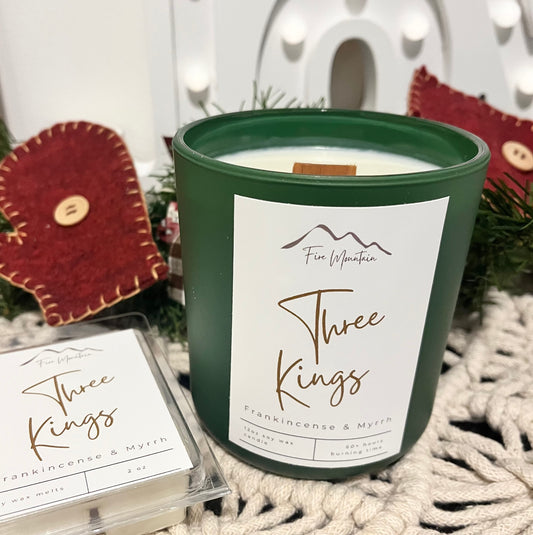 FM - Soy Wood Wick Candle - Three Kings