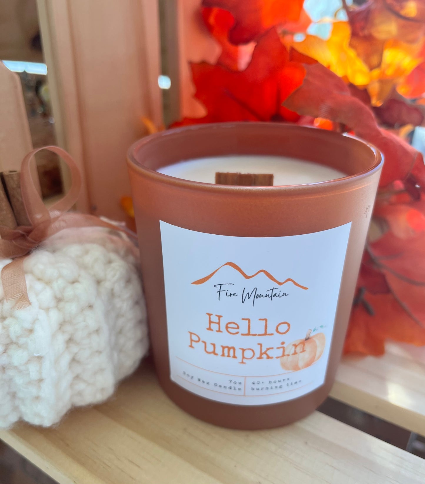 FM - Soy Wood Wick Candle - Hello Pumpkin