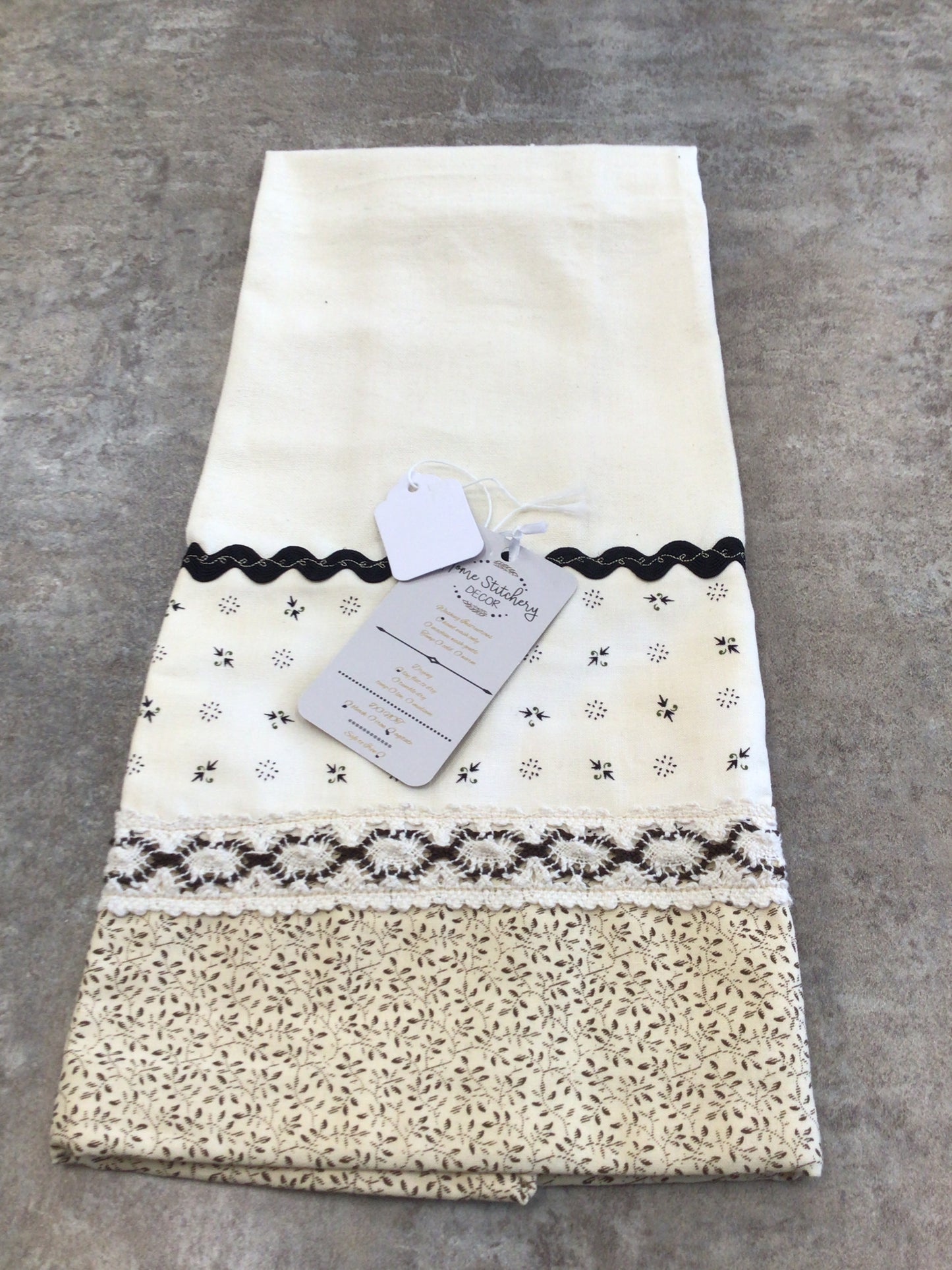 HSD Black/Cream Tea Towel