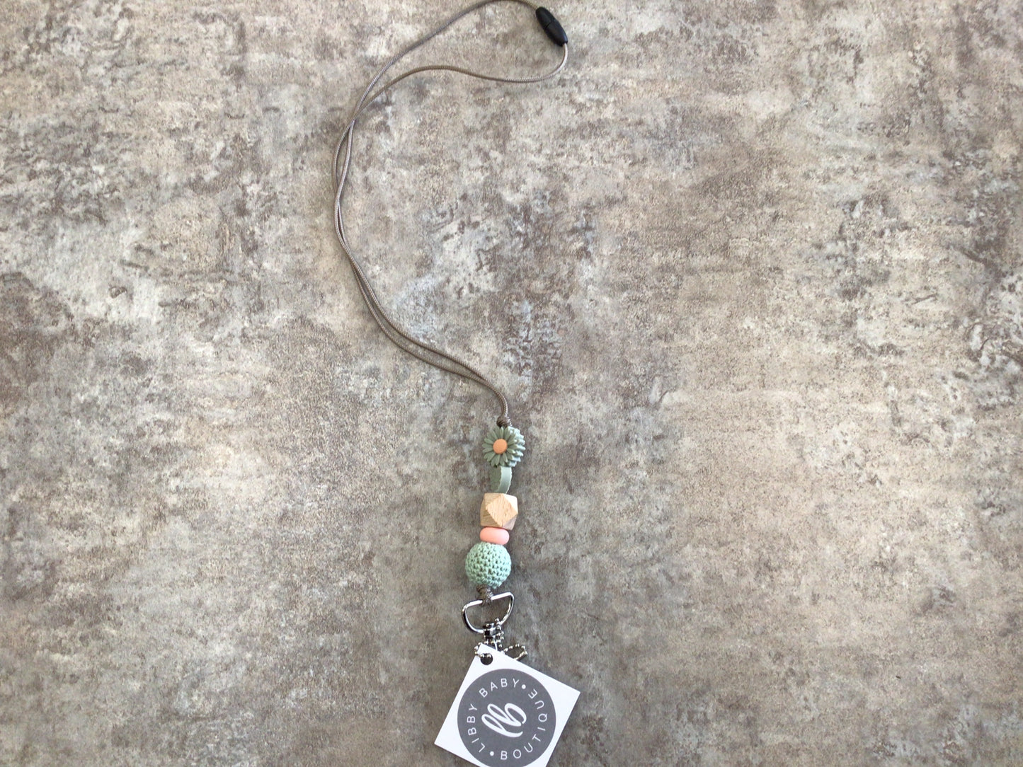 LBB - 24 Green Flower Lanyard