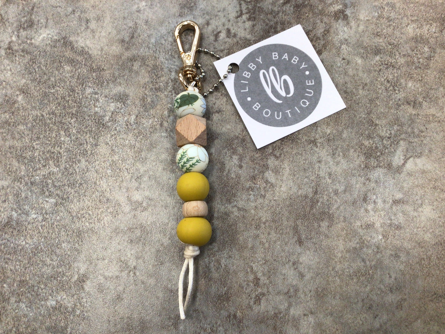 LBB - 23 Yellow Bead Keychain