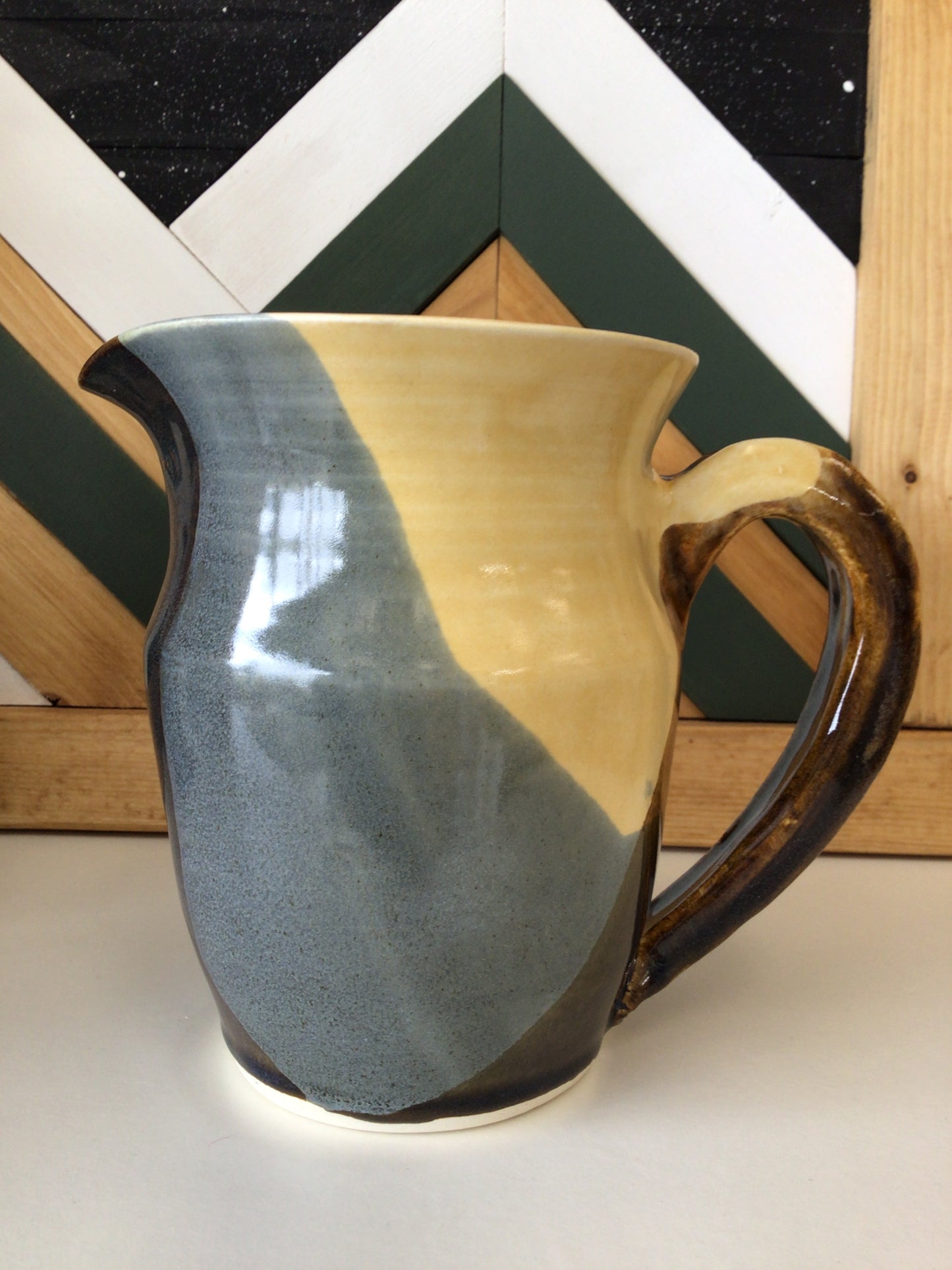 EPP2409 - Smaller Pitcher (Yellow/Brown/Blue Tones)