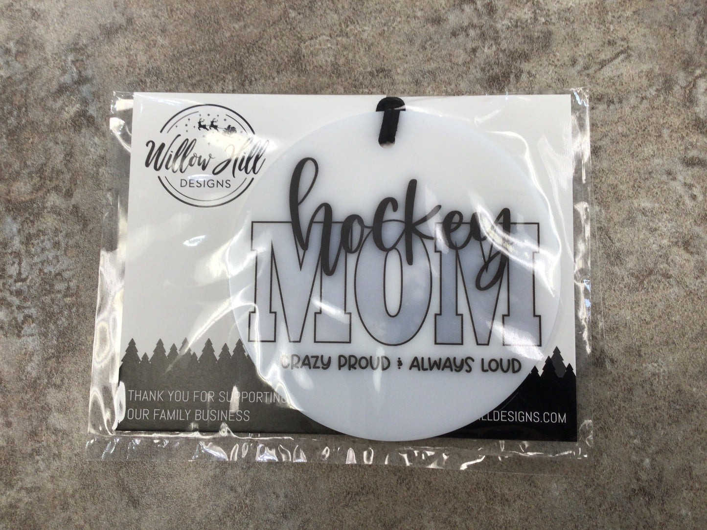 WHD Hockey Mom Christmas Ornament