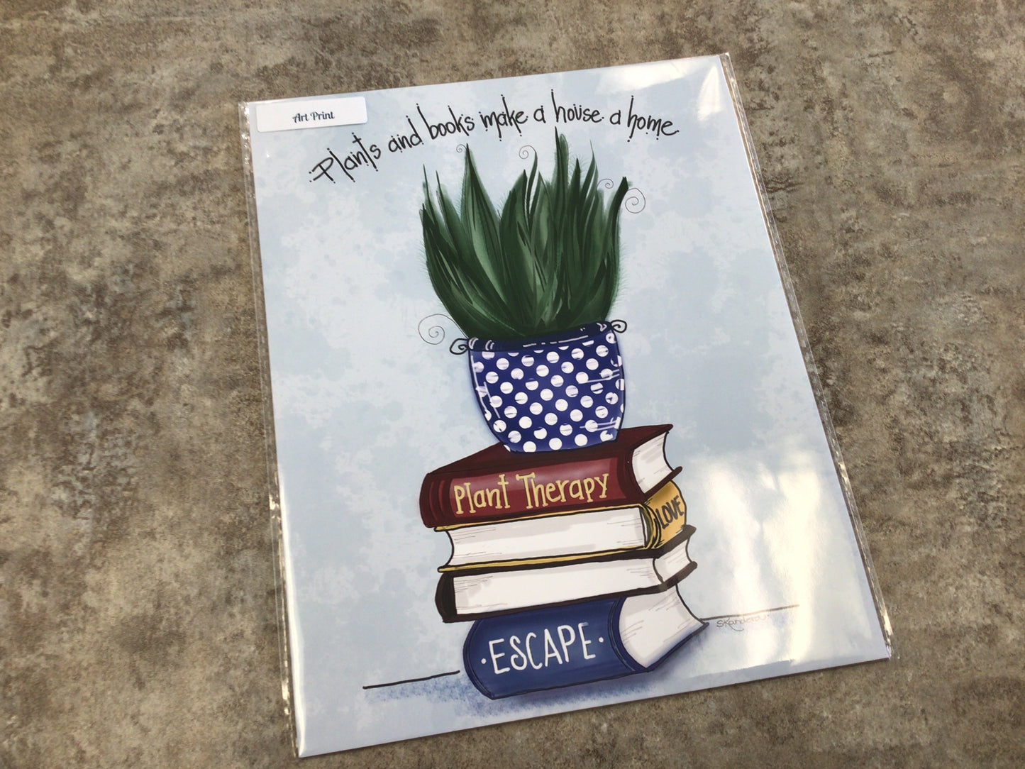 KS-99 8x10 Unframed Print - Plants & Books