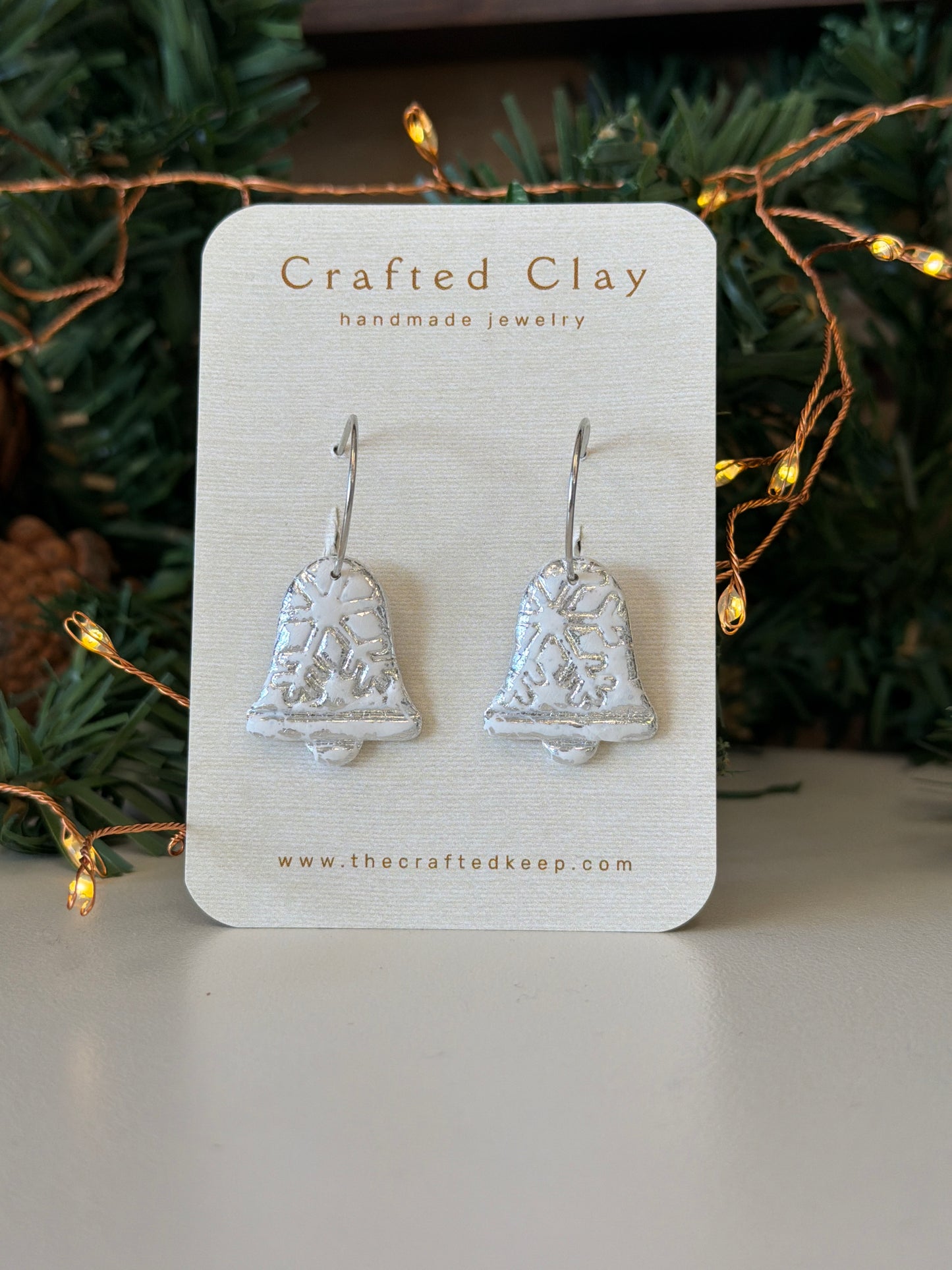 CJ - Silver Bell Hoops