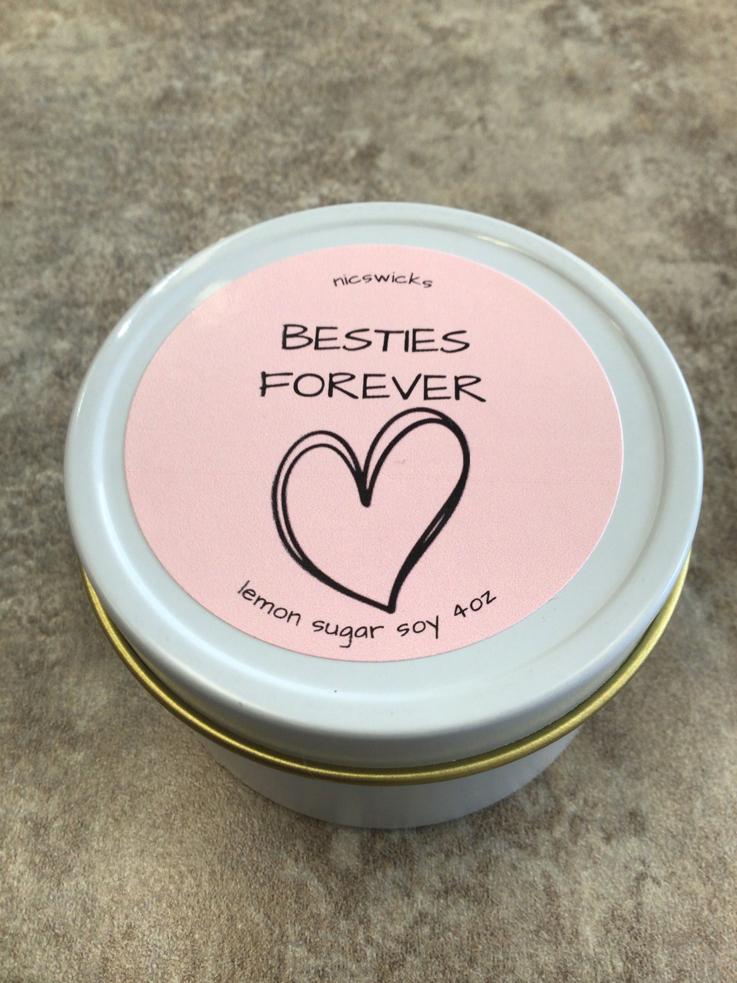 NW - BESTIES FOREVER - lemon sugar soy 4 oz candle