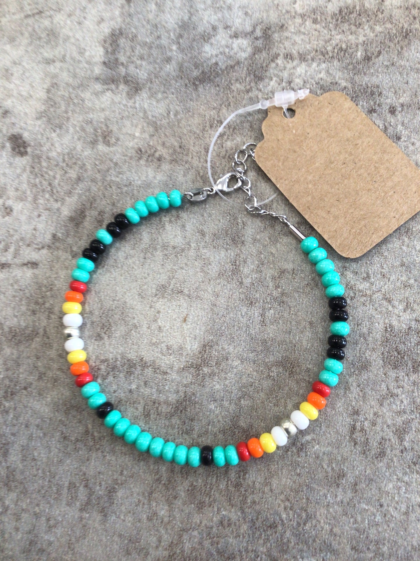 KH Navajo Bracelet - turquoise/black/red/orange/yellow/white