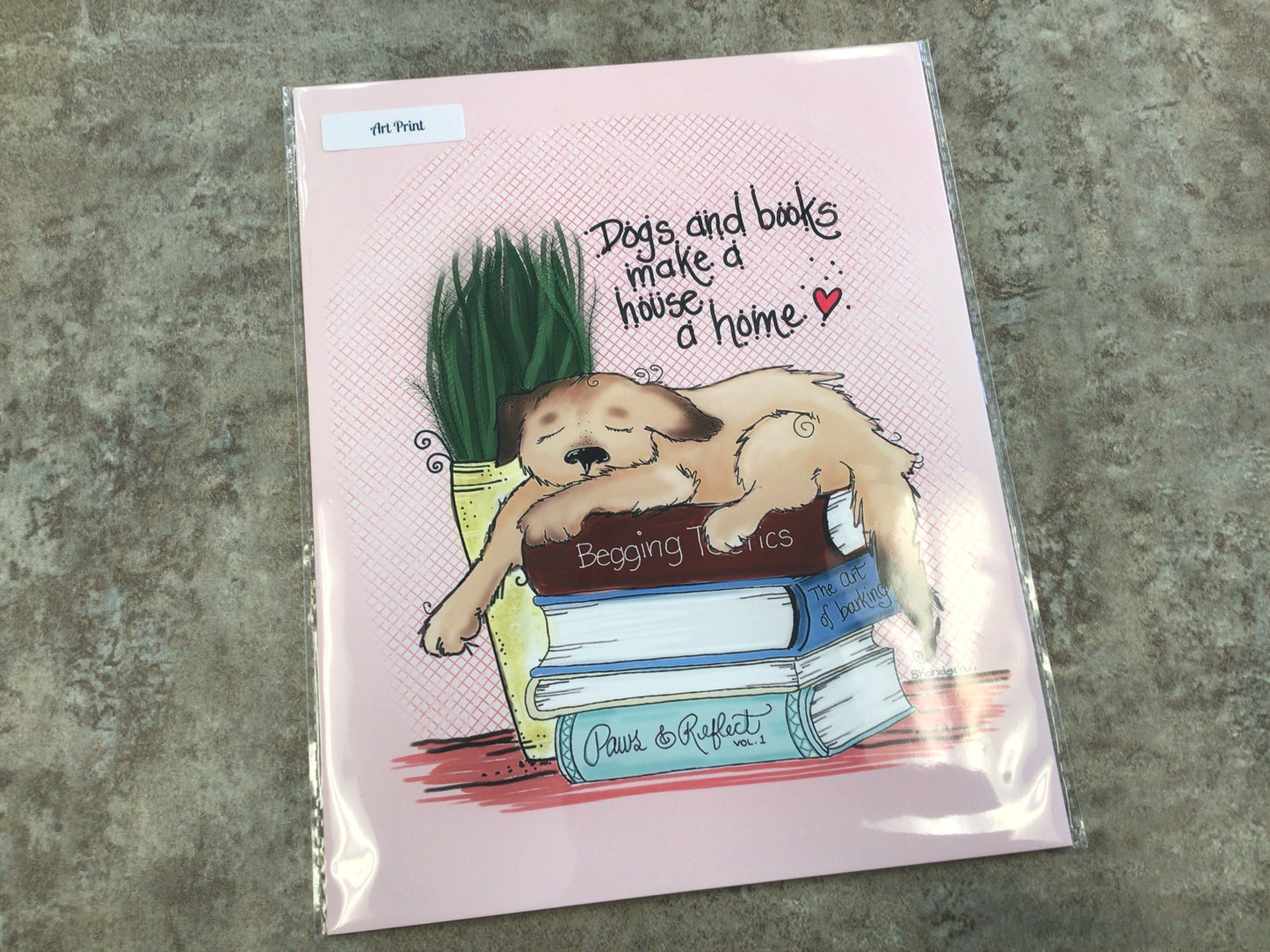 KS-99 8x10 Unframed Print - Dogs & Books