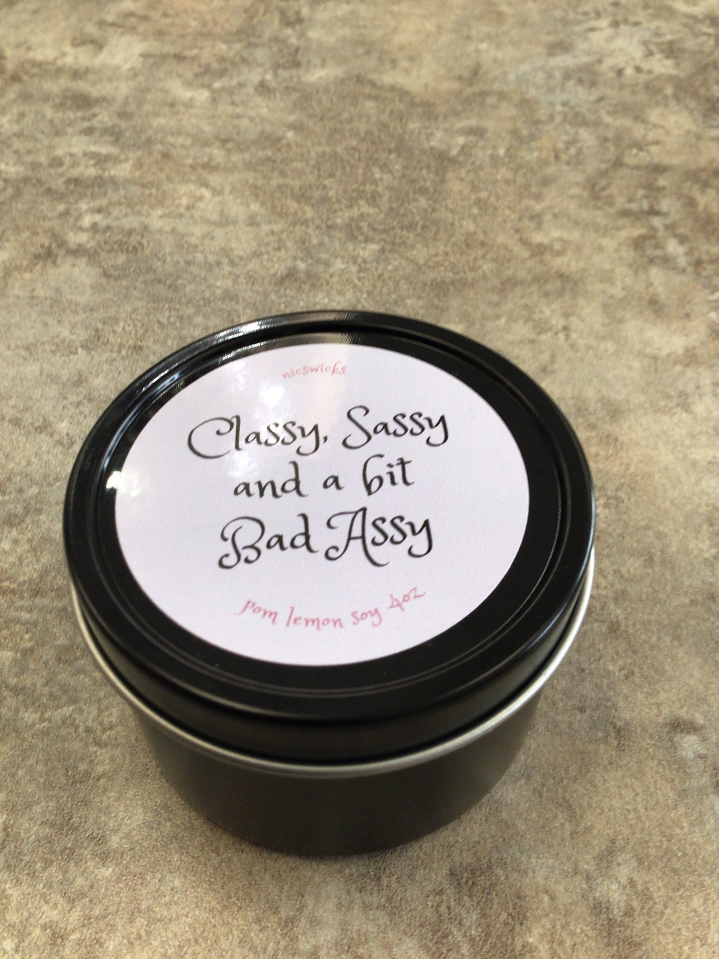 NW - Classy, Sassy and a bit Bad Assy - pom lemon 4 oz candle