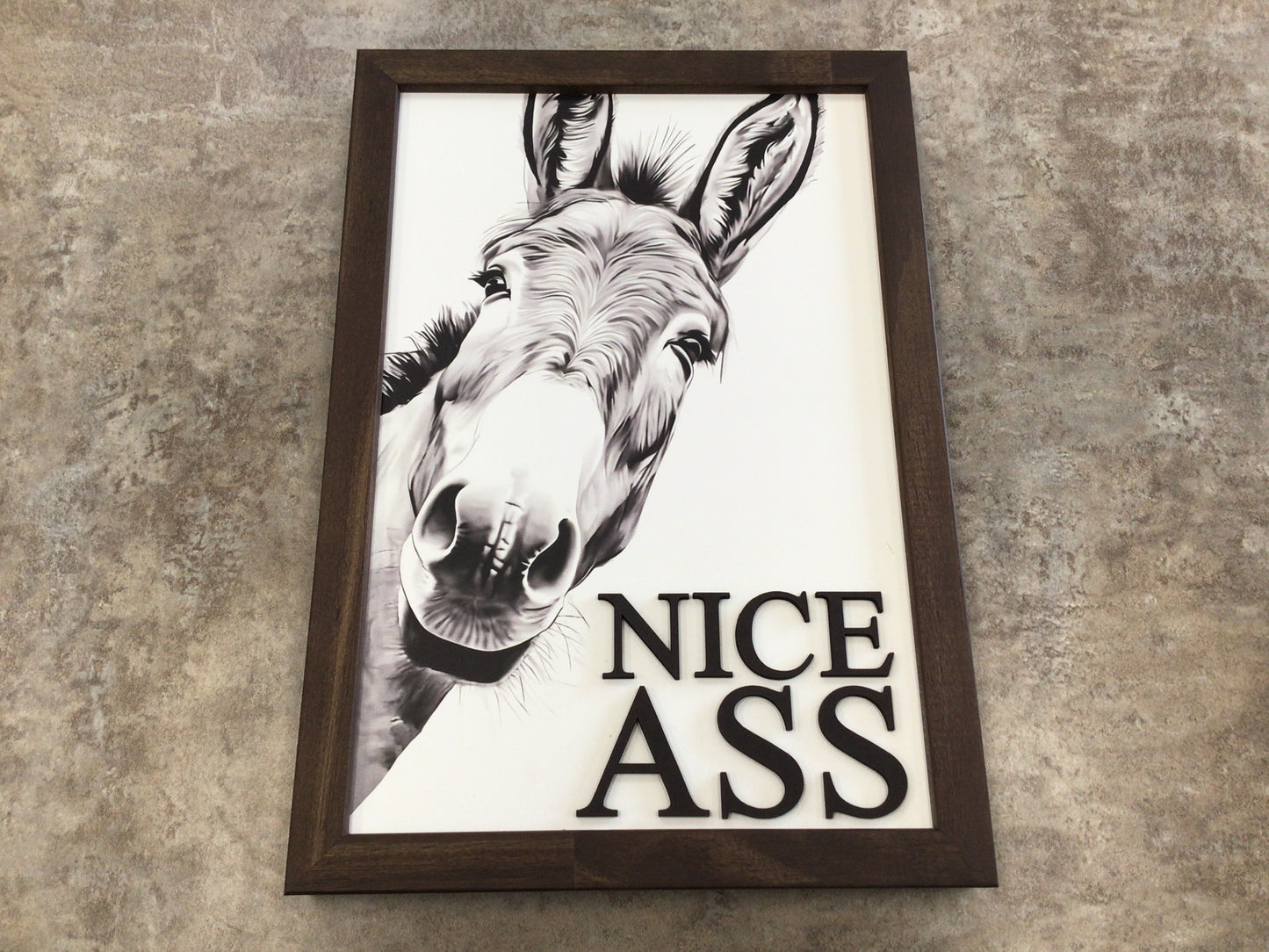 WHD Nice Ass-Donkey Bathroom 8x12” Sign