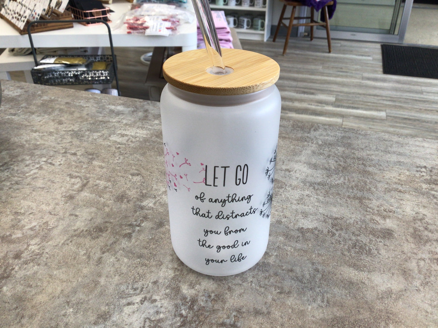 TCK - Glass Can Tumbler Let it go