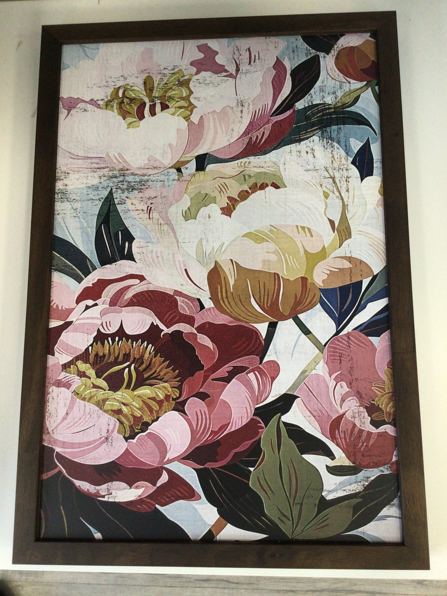 WHD - Moody Muted Spring Peony - 12X18” sign