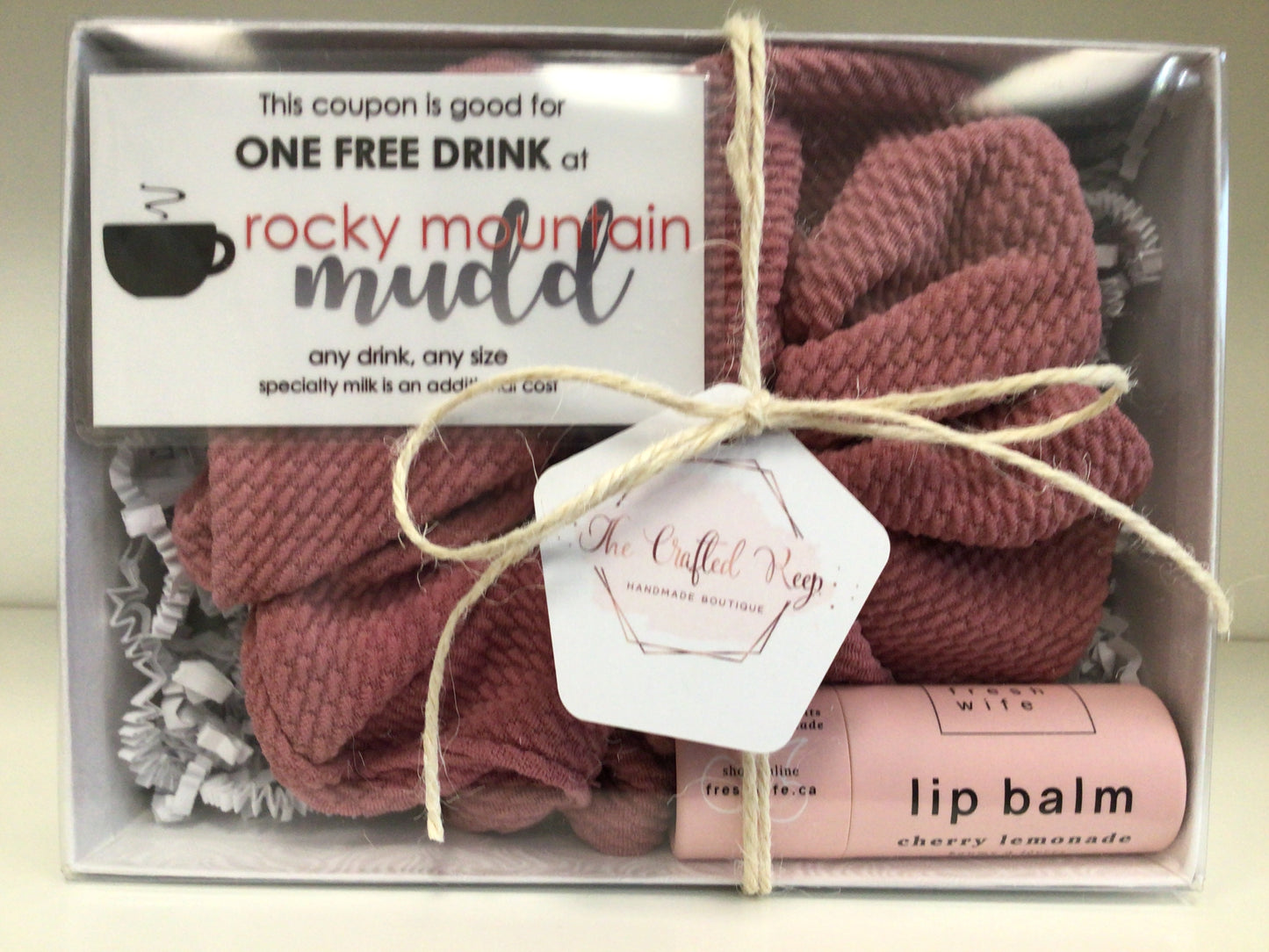 GB - Coffee Card*Scrunchie*Lip Balm