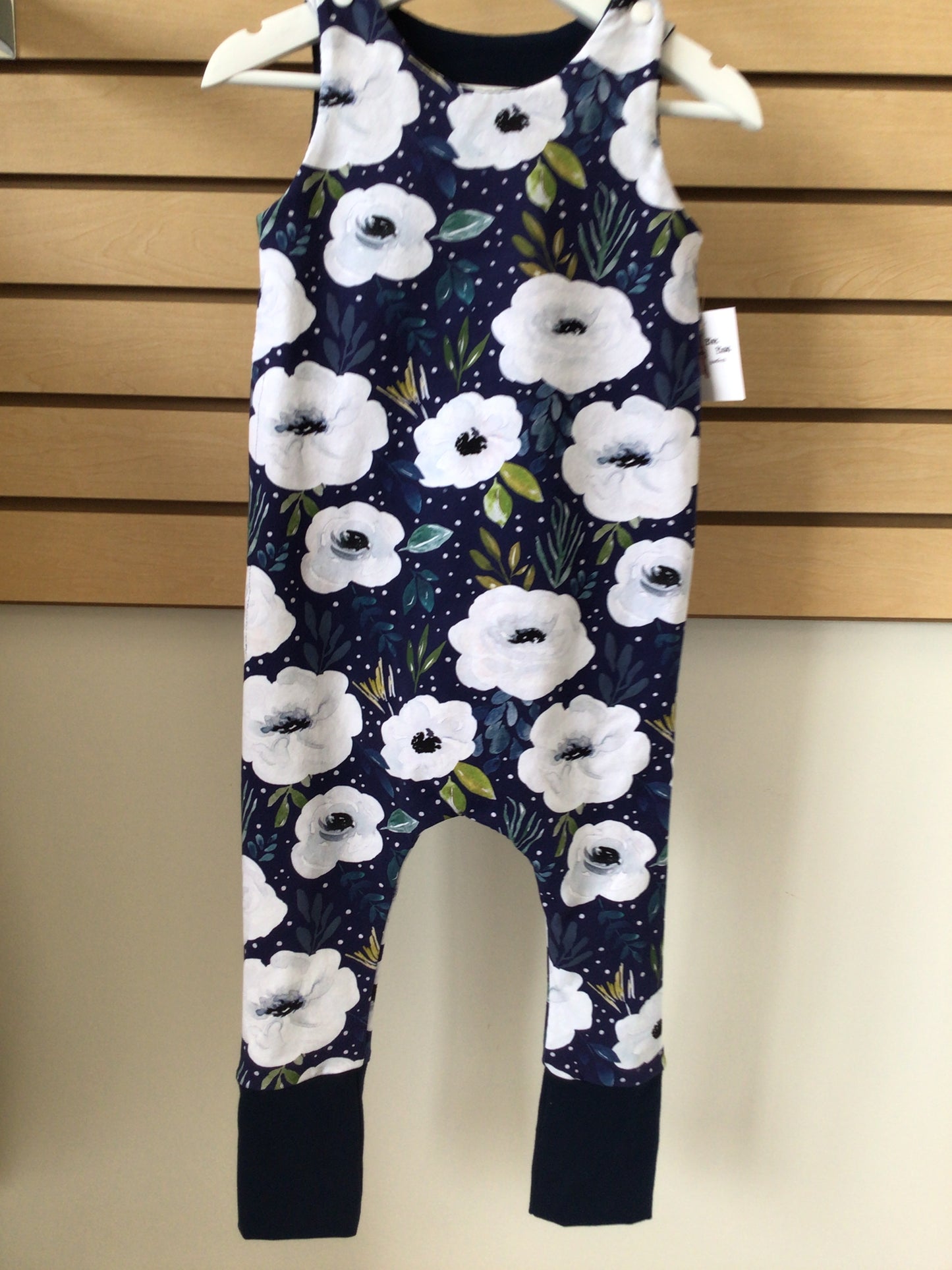 PPC - Grow With Me Romper Navy Floral (1-3 yrs)