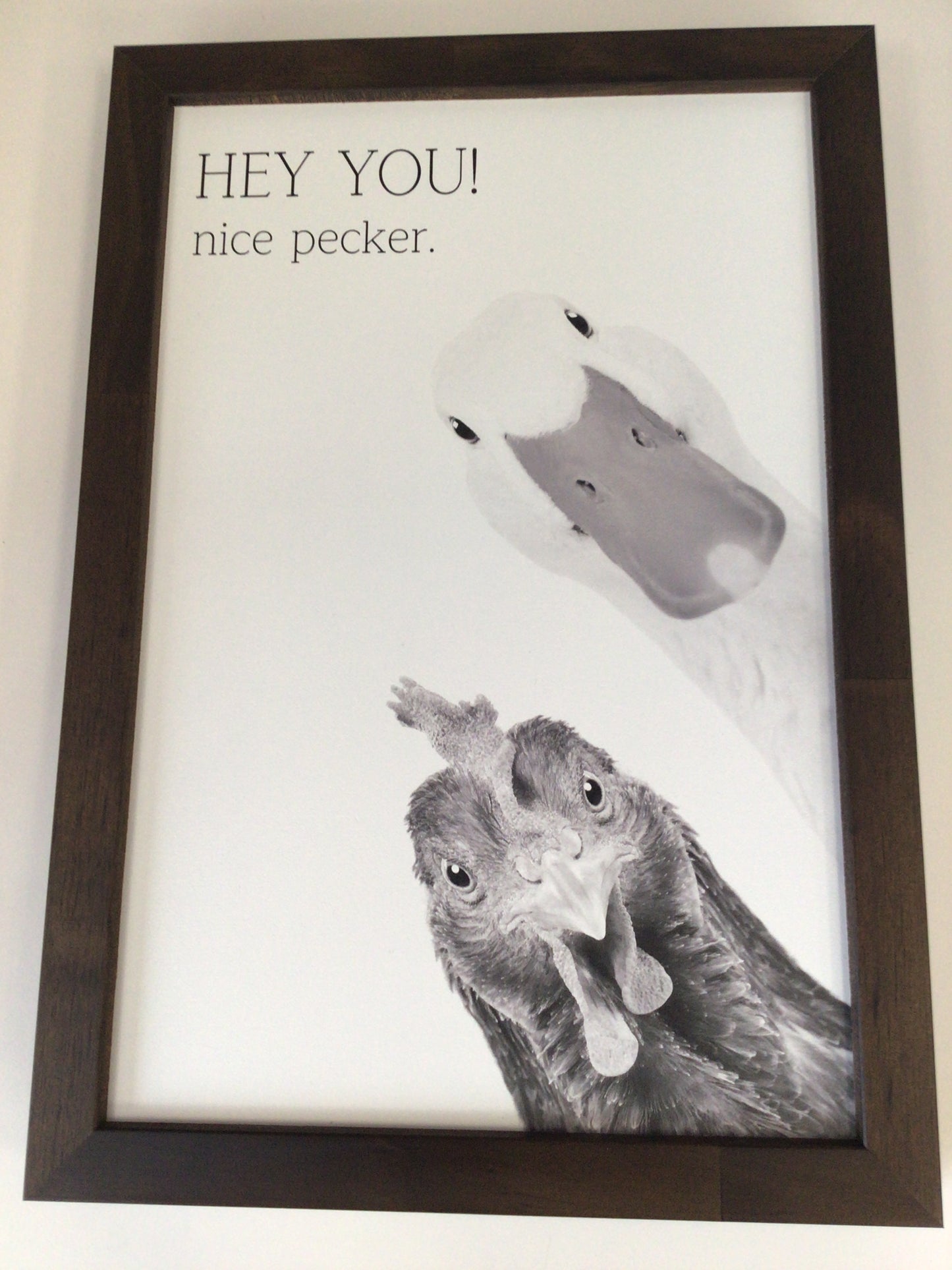WHD - HEY YOU! nice pecker - 8X12” sign