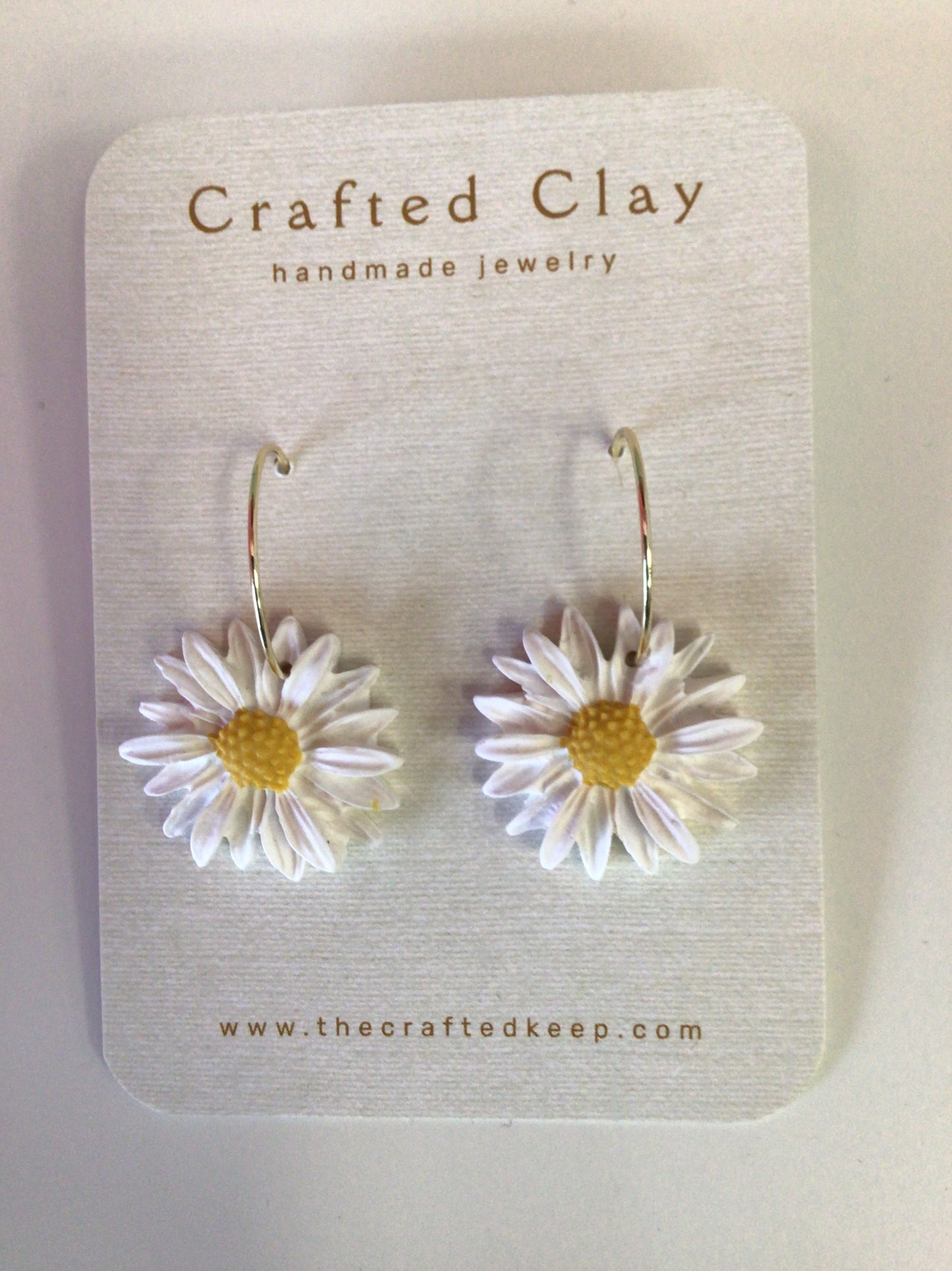 TCK - Clay Flower Earrings - White