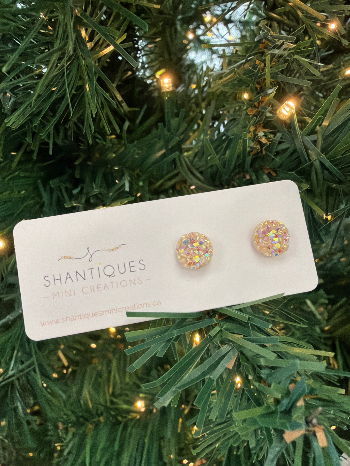 SMC - Nude Druzy Studs