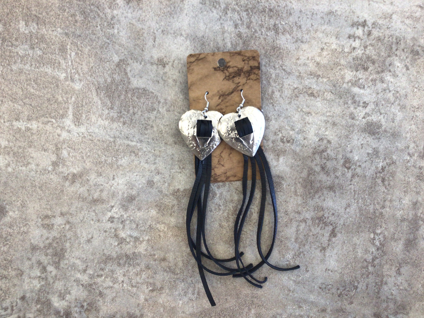 KH Deerskin Leather Fringe Earrings