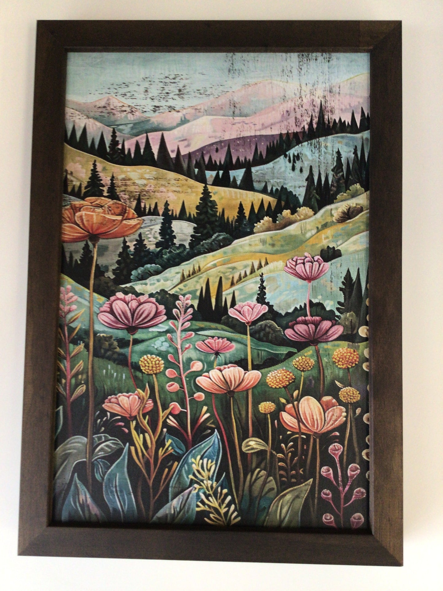 WHD - Boho Floral Abstract Valley - 8X12” sign