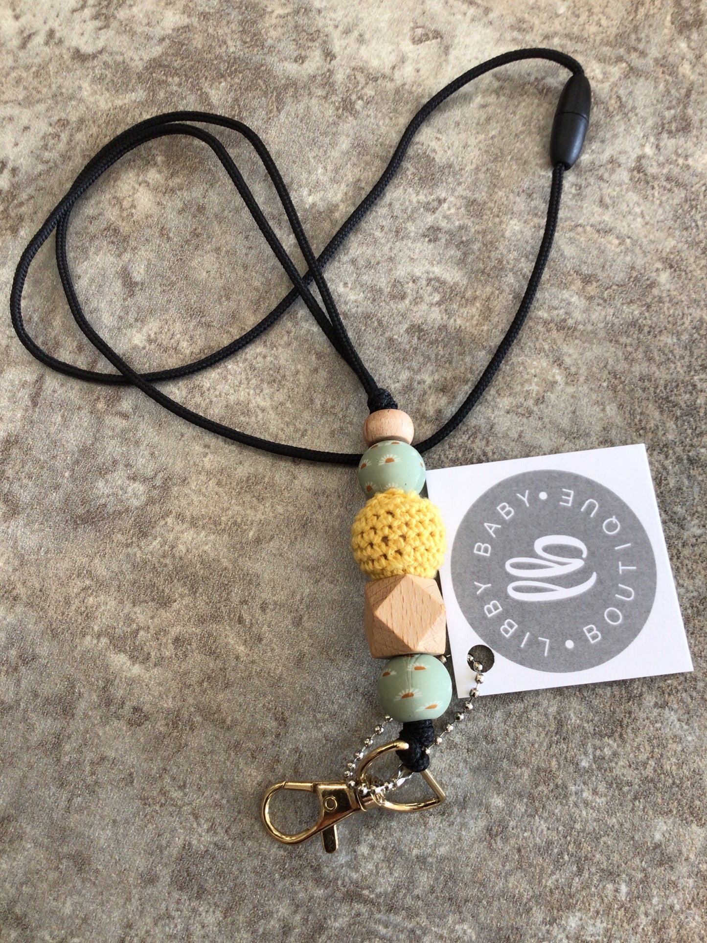 LBB-24 - Lanyard, Daisy/Green/Yellow