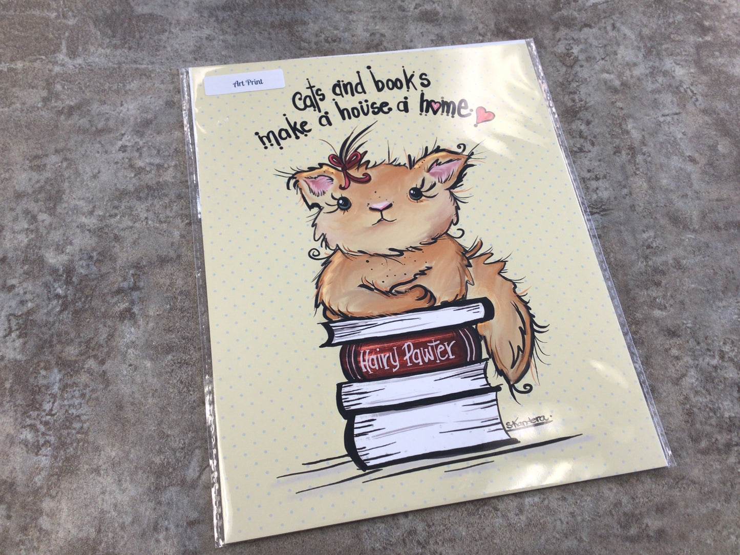 KS-99 8x10 Unframed Print - Cats & Books