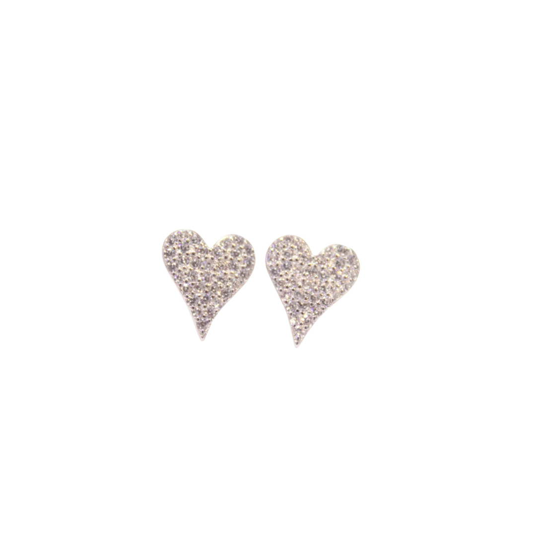 STD-90 Pave Heart Studs
