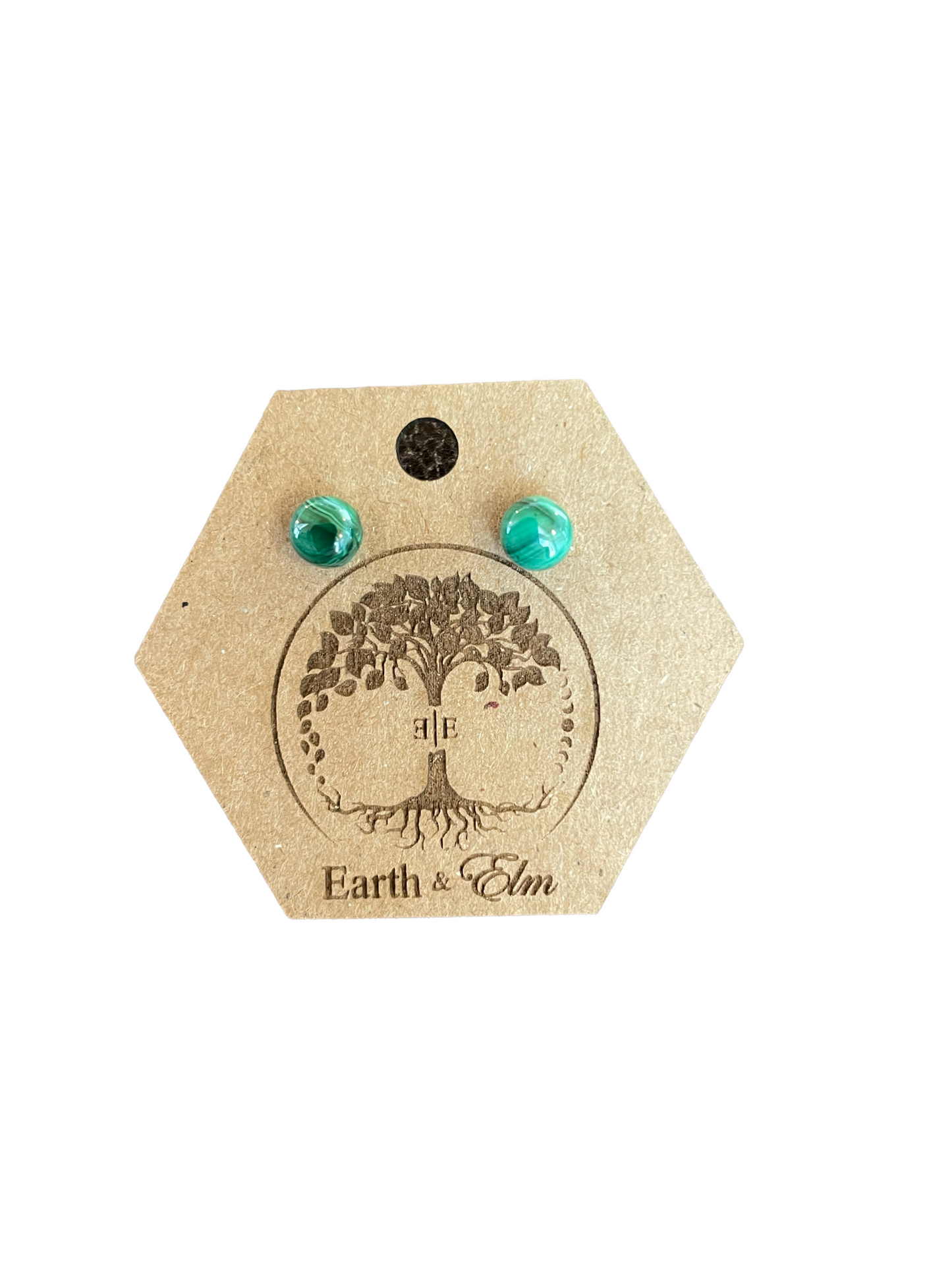 EAE-44 “6x6 Malachite” Earrings