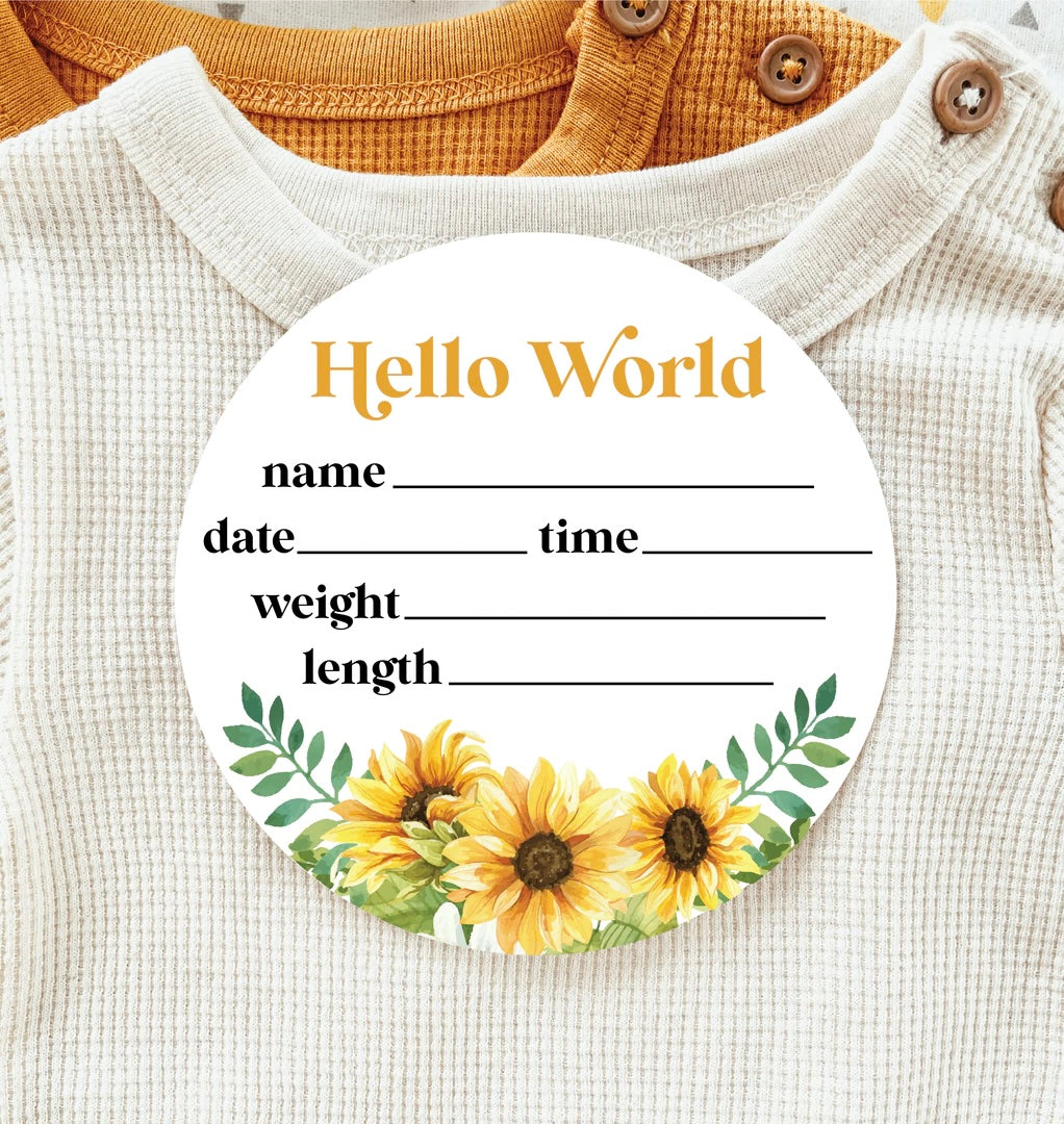 KDC-54 Sunflowers Birth Announcement