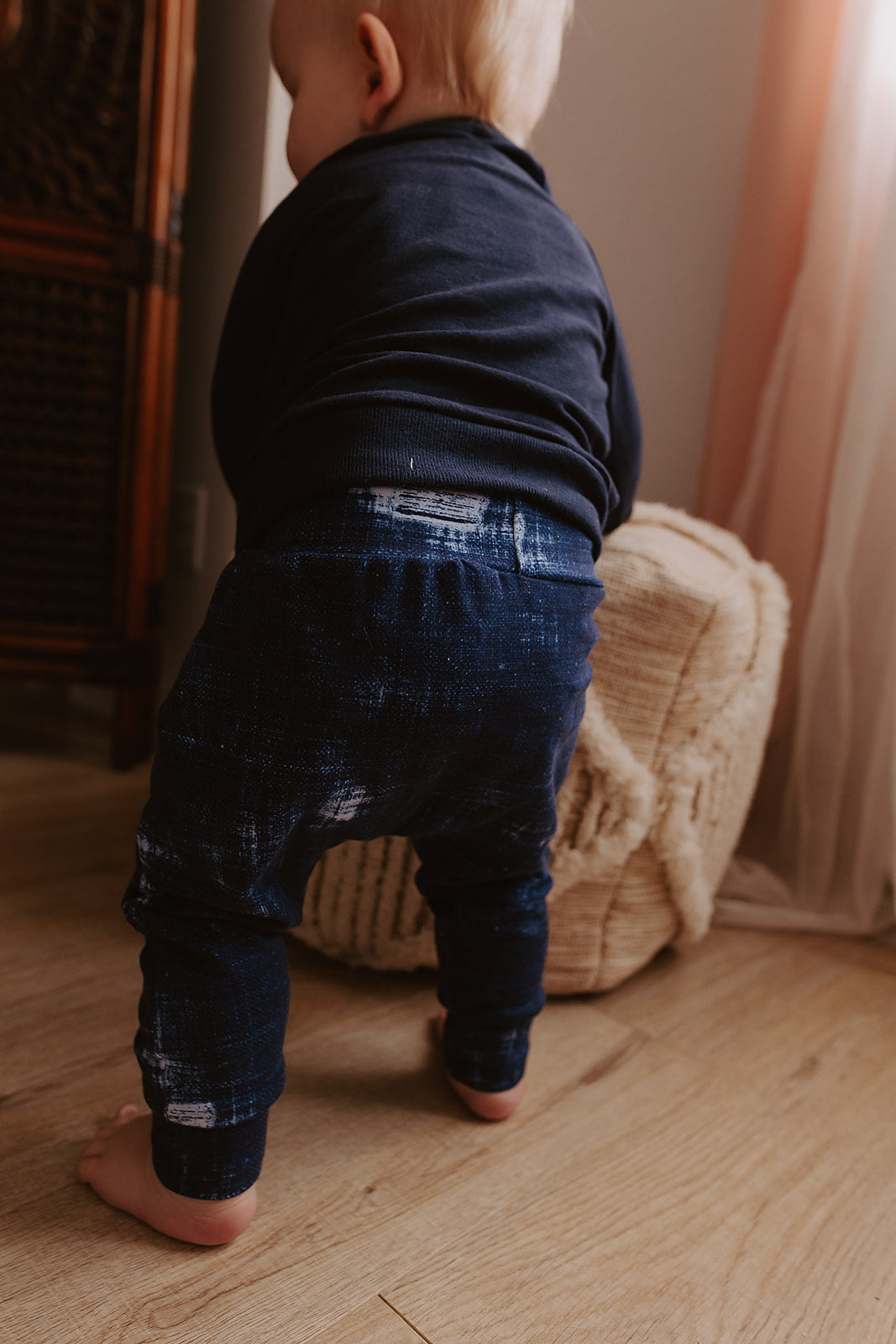 OAC Baby Harem Pant - Distressed Denim