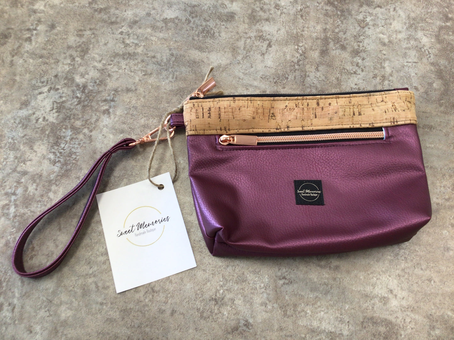 SWE-63 Metallic Purple Wristlet Clutch