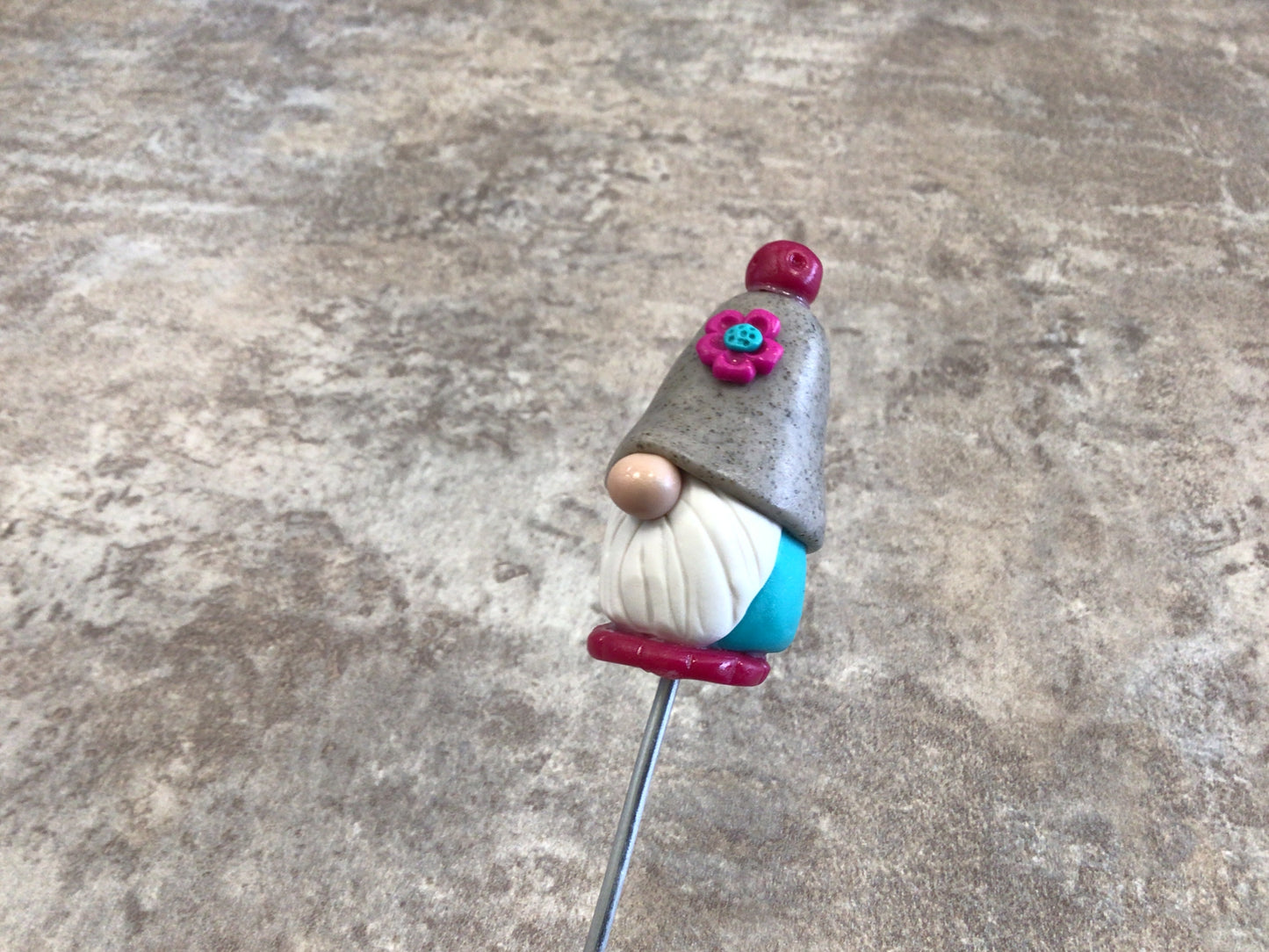 CYC-02 Garden Stake - Fuscia & Turquoise Gnome
