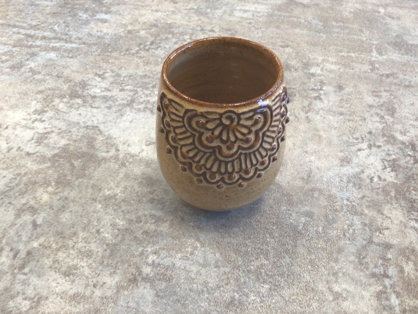 MTR Pottery Wine Cup - Pale Green/Blue