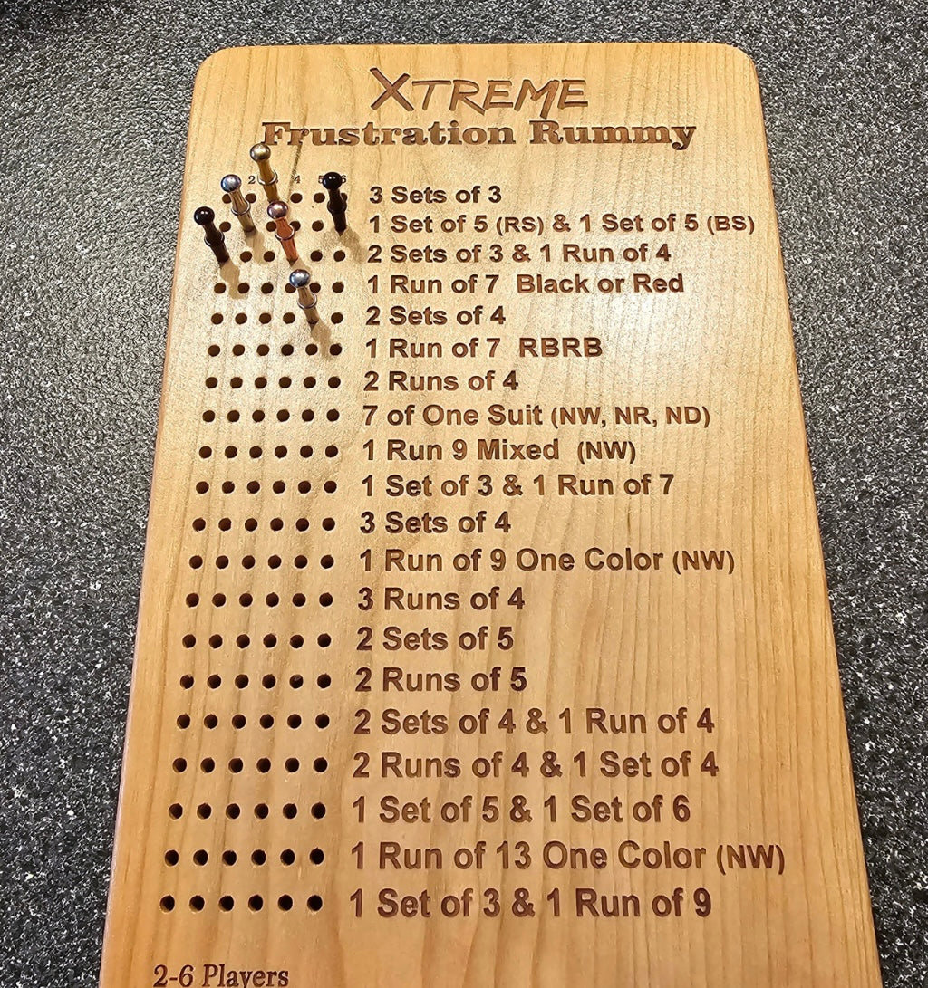 Extreme Frustration Rummy Board