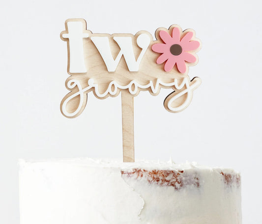 KDC - Two Groovy Cake Topper