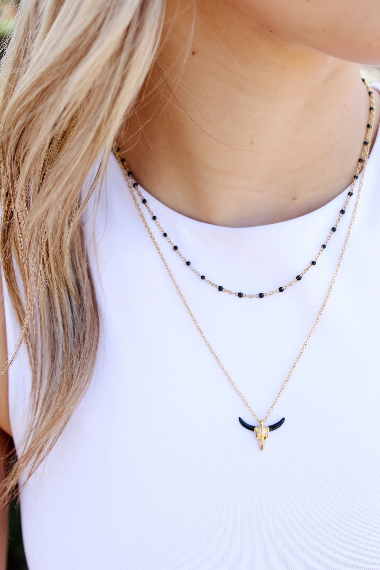 ST - Dallas Bull Skull Necklace