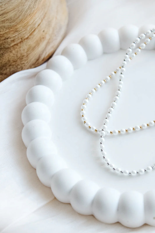 ST - Presley Pearl Necklace (Silver)