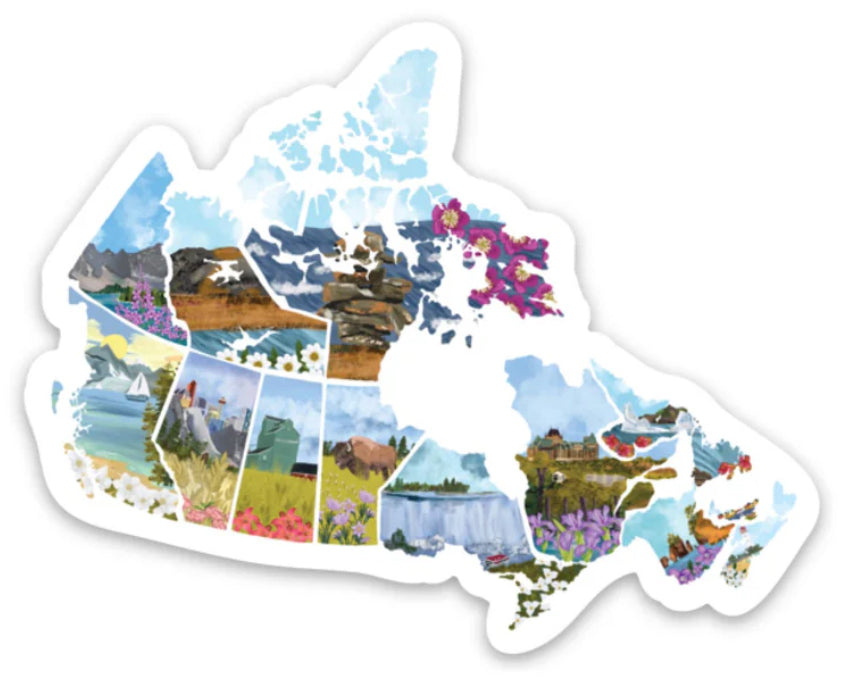 JD-S0047- Map of Canada Sticker