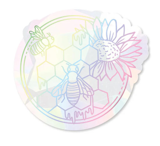 JD-SC001- Pastel Rainbow Honeybee Suncatcher