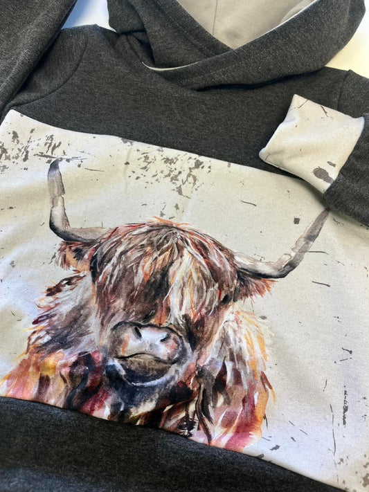 OAC - Boys Highland Cow Hoodie