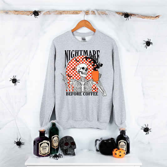 IND-NBC-C Nightmare Before Coffee Crewneck