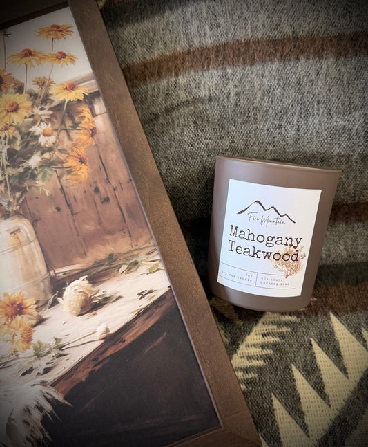 FM - Mahogany Teakwood Soy Wax Candle
