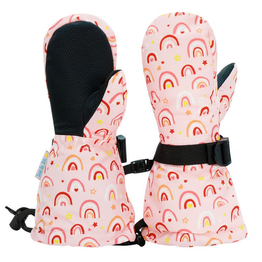 JAJ - Toasty Dry Waterproof Mittens - Pink Rainbow